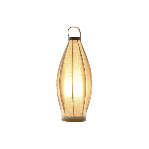 Bordslampa Home ESPRIT Brun linne Metall Snre 25 x 25 x 60 cm
