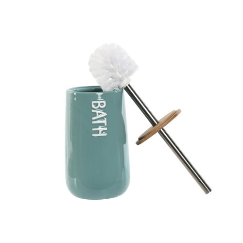 Toalettborste Home ESPRIT Beige Turkos Bambu Rostfritt stl Dolo