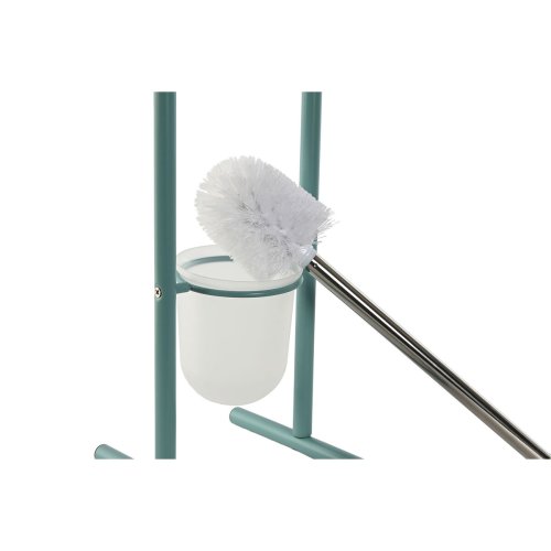 Toalettrullehllare Home ESPRIT Vit Turkos Metall 30 x 16 x 78,5