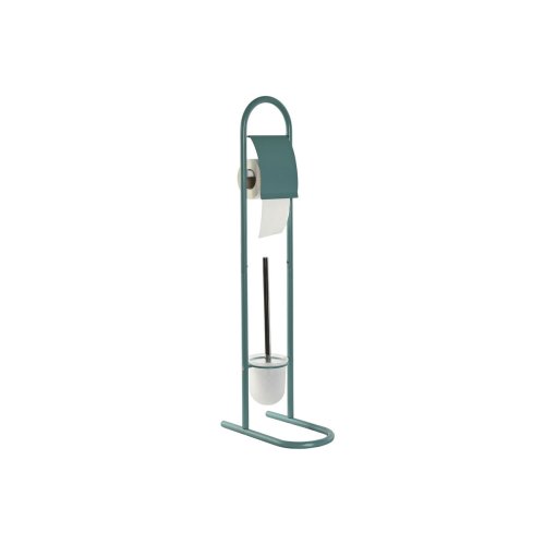 Toalettrullehllare Home ESPRIT Vit Turkos Metall 30 x 16 x 78,5