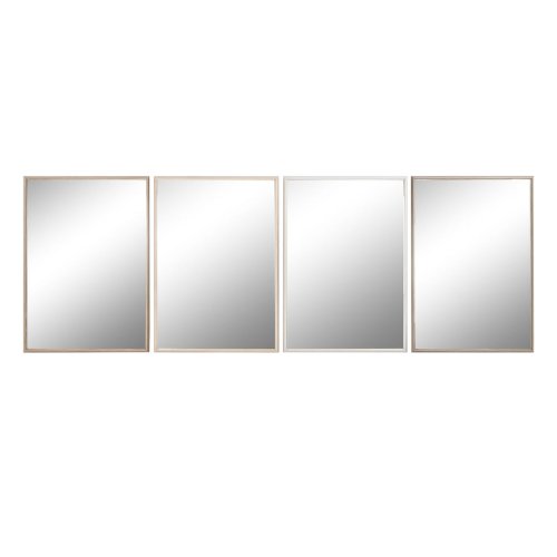 Vggspegel Home ESPRIT Vit Brun Beige Gr Glas polystyren 63,3 x