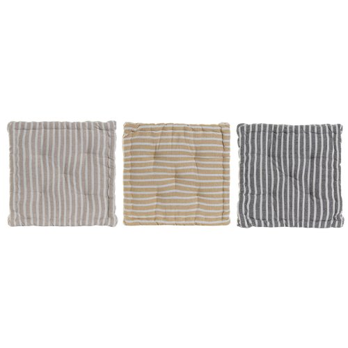 Kudde Home ESPRIT Gul Beige Medelhavs 56 x 56 x 13 cm (3 antal)