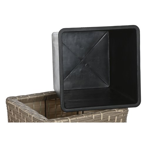 Set med planteringskrl Home ESPRIT polypropen Rattan 40 x 40 x
