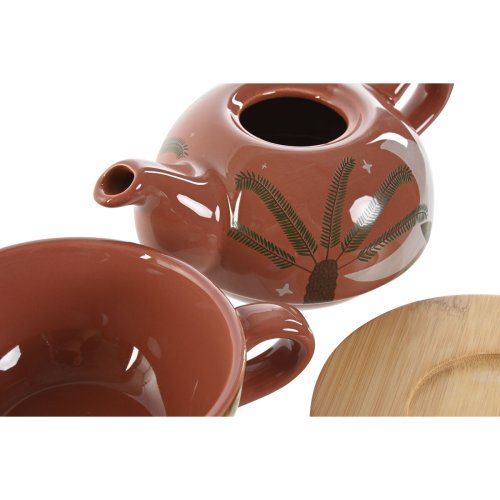 Tekanna Home ESPRIT Vit Beige Terrakota n Ljusrosa Dolomite 750
