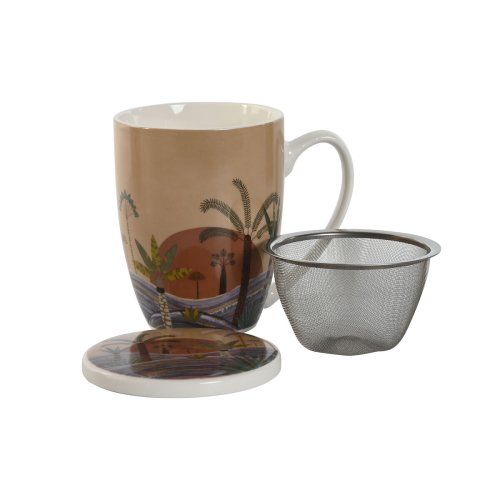 Kopp med filter fr rtteer Home ESPRIT Bl Beige Terrakota n Ro
