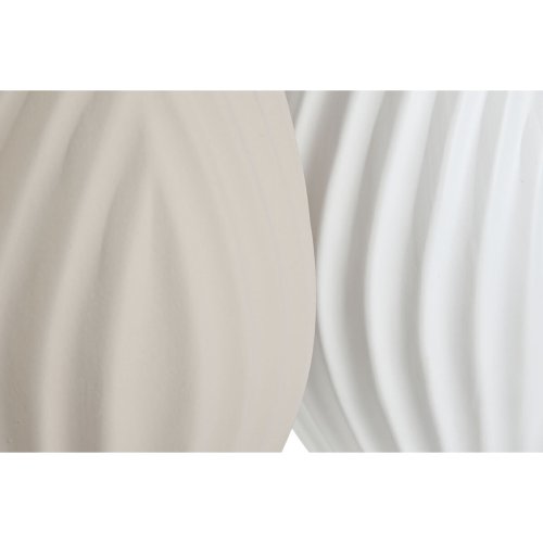 Vas Home ESPRIT Vit Beige Stengods Traditionell stil 24 x 24 x 4