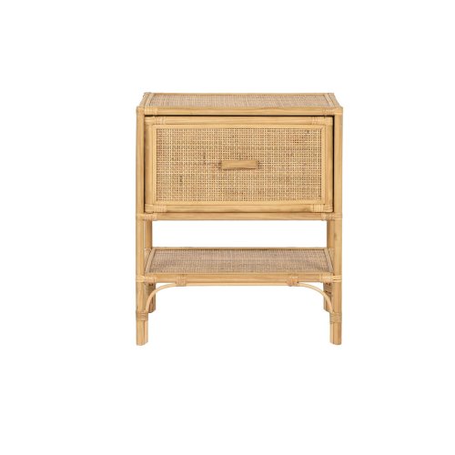 Nattduksbord Home ESPRIT Brun Rattan 47 x 30 x 55 cm