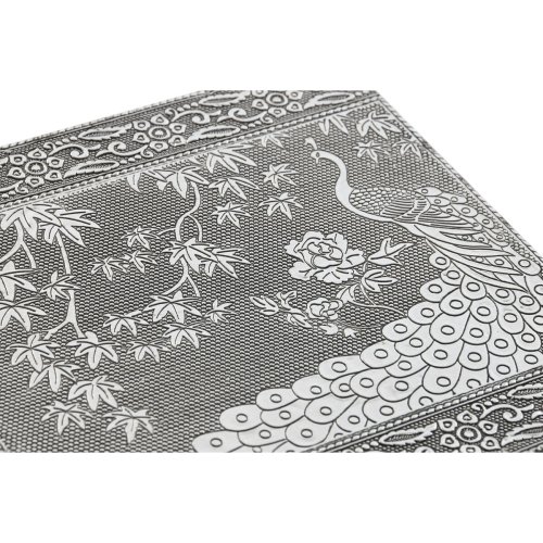 Smyckeskrin Home ESPRIT Grn Silvrig Tr Aluminium 18 x 18 x 6 c
