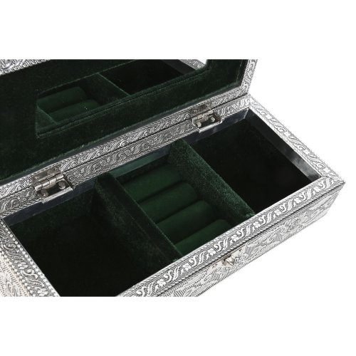 Smyckeskrin Home ESPRIT Grn Silvrig Tr Aluminium 22,5 x 10 x 6