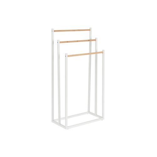 Handdukshngare golvmodell Home ESPRIT Vit Naturell Metall Bambu