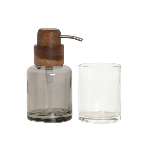 Badkit Home ESPRIT Gr Transparent Aluminium Glas Akaciatr 10 x