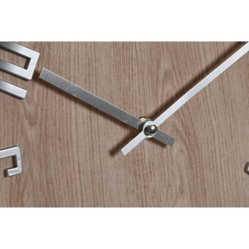 Vggklocka Home ESPRIT Vit Gyllene Silvrig PVC 30 x 4 x 30 cm (2