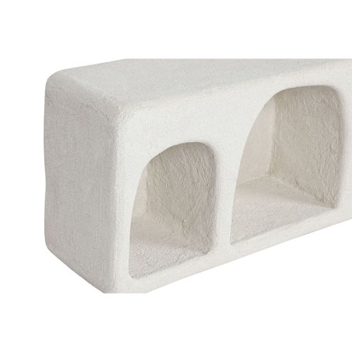 Bokhylla Home ESPRIT Vit Gran Tr MDF 100 x 18 x 30 cm Vgg