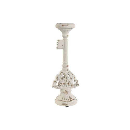 Ljusstakar Home ESPRIT Vit Harts 18 x 18 x 50 cm 18 x 15 x 51,5