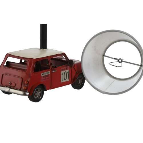 Bordslampa Home ESPRIT Vit Rd linne Metall 20 x 14 x 27 cm