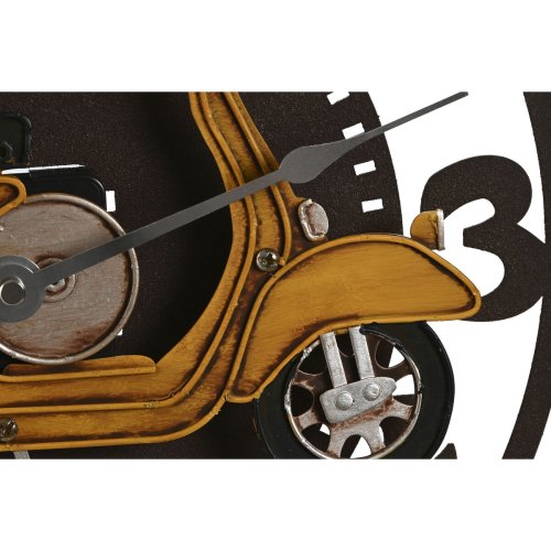 Vggklocka Home ESPRIT Gul Rd Metall Vintage 34 x 33,5 x 32,5 c