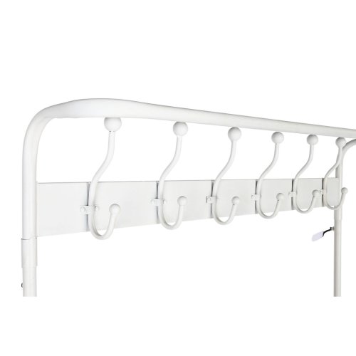Kldhngare med hylla Home ESPRIT Vit Metall Loft 110 x 36 x 186