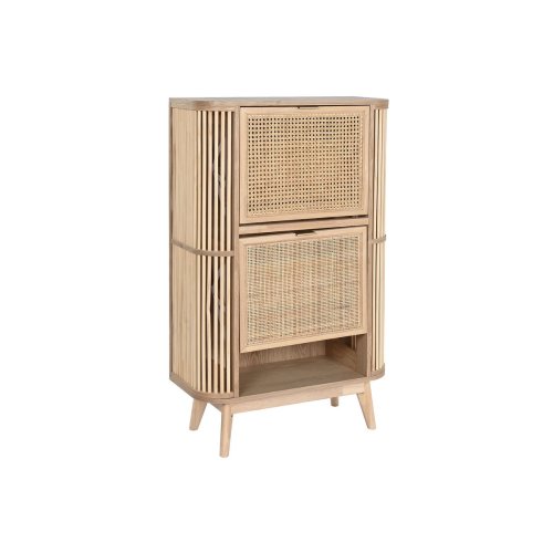 Skostll Home ESPRIT Gyllene Naturell Rattan Grantr Tropiskt 70