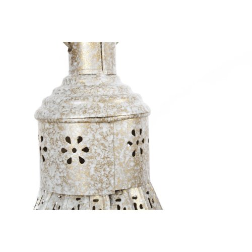 Taklampa Home ESPRIT Vit Gyllene Metall 40 W 40 x 40 x 55 cm