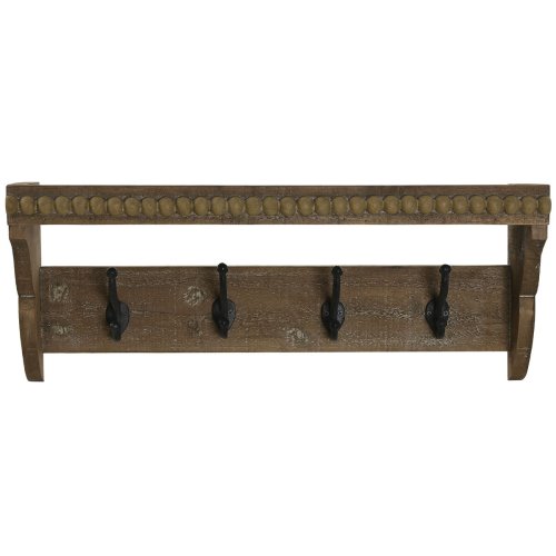 Vggmonterad rockhngare Home ESPRIT Brun Svart Tr Metall 67 x