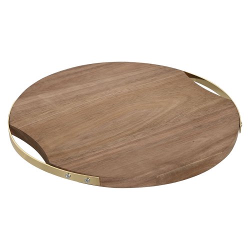 Skrbrda Home ESPRIT Gyllene Naturell Metall Akaciatr 32,3 x 3