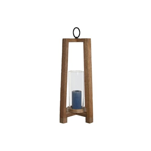 Ljusstakar Home ESPRIT Brun Naturell Glas Mangotr 27 x 27 x 54