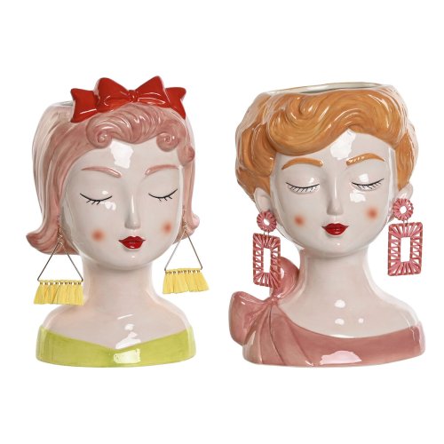 Kruka Home ESPRIT Multicolour Dolomite chica 16 x 14 x 26 cm (2