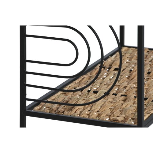 Bokhylla Home ESPRIT Svart Metall Fibrer 50 x 25 x 88 cm