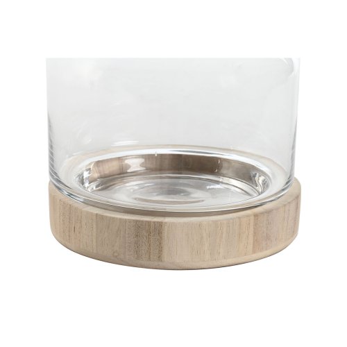 Vas Home ESPRIT Transparent Naturell Tr Glas 18 x 18 x 24 cm