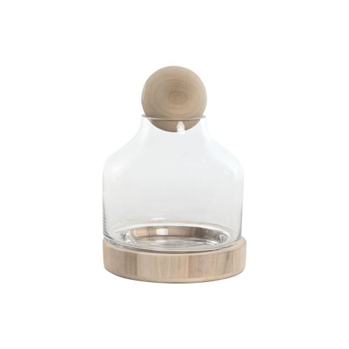 Vas Home ESPRIT Transparent Naturell Tr Glas 18 x 18 x 24 cm