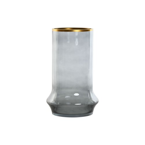 Ljusstakar Home ESPRIT Bl Gyllene Glas 21 x 21 x 35 cm