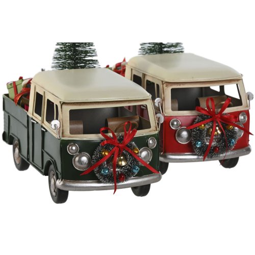 Julgranskula Home ESPRIT Rd Grn 26,5 x 12 x 19 cm (2 antal)