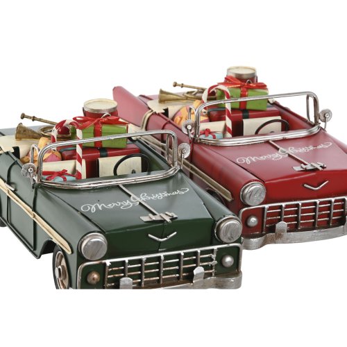 Julgranskula Home ESPRIT Rd Grn 37 x 15,5 x 12 cm (2 antal)