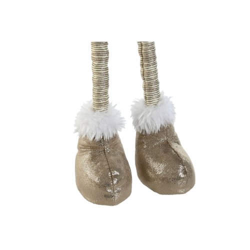Julgranskula Home ESPRIT Vit Beige Gnom 30 x 20 x 58 cm (2 antal