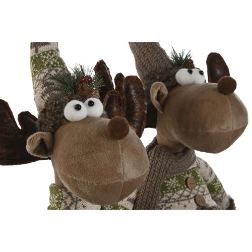 Julgranskula Home ESPRIT Brun Grn Ren 25 x 15 x 55 cm (2 antal)
