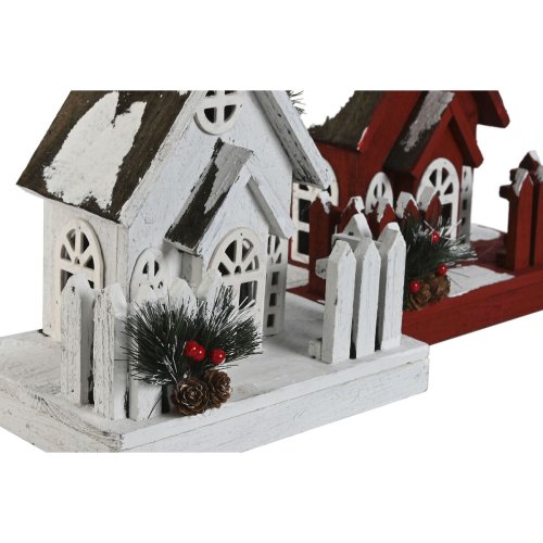 Julgranskula Home ESPRIT Vit Rd 27 x 18 x 56 cm (2 antal)