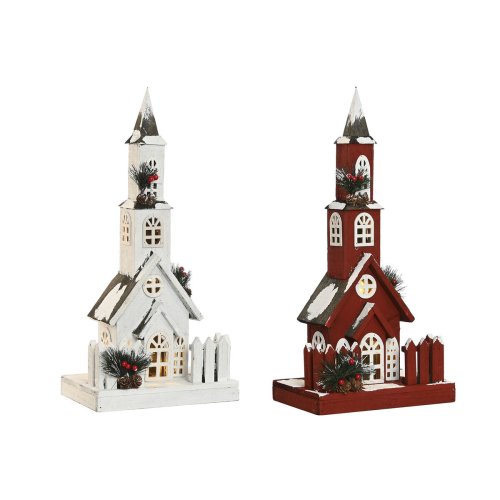 Julgranskula Home ESPRIT Vit Rd 27 x 18 x 56 cm (2 antal)