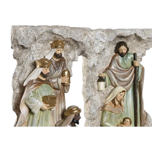 Julkrubba-set Home ESPRIT Multicolour Harts 19,5 x 11 x 31,5 cm