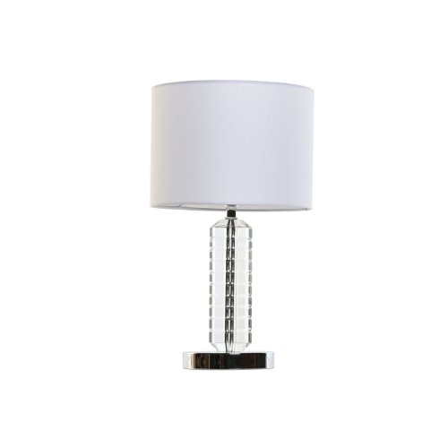 Bordslampa Home ESPRIT Vit Glas 50 W 220 V 25 x 25 x 42 cm