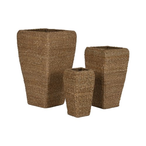 Set med planteringskrl Home ESPRIT Naturell Metall Naturliga fi