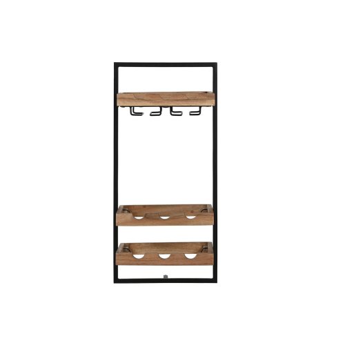 Flaskstll Home ESPRIT Svart Naturell 35 x 25 x 75 cm