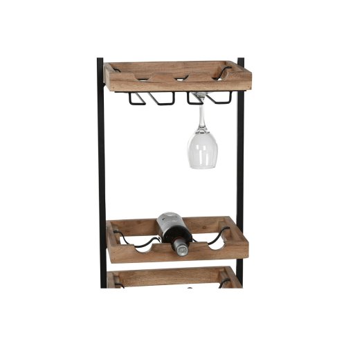 Flaskstll Home ESPRIT Svart Naturell 35 x 25 x 75 cm