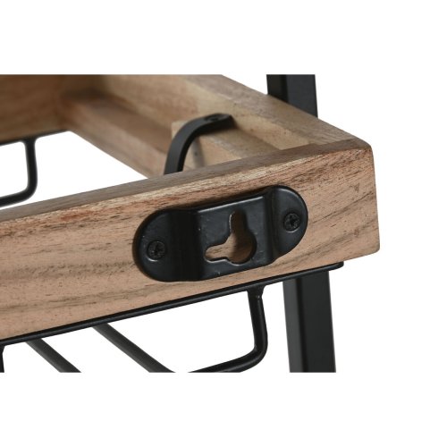 Flaskstll Home ESPRIT Svart Naturell 35 x 25 x 75 cm