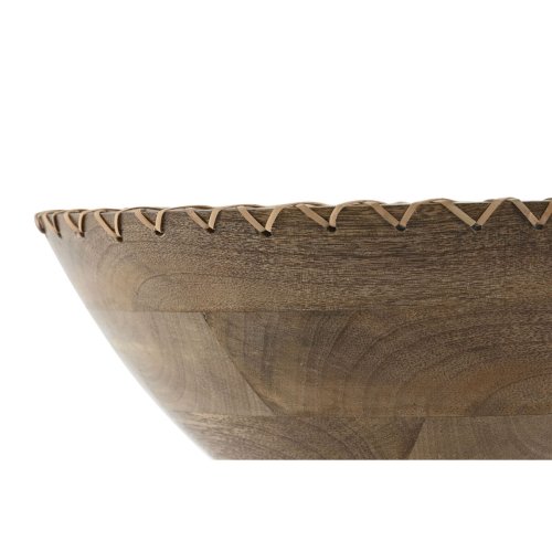 Salladsskl Home ESPRIT Naturell Rattan Mangotr 30 x 30 x 12 cm