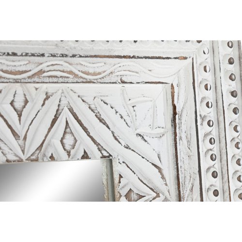 Vggspegel Home ESPRIT Vit Indier Avskalad 87 x 4 x 175 cm