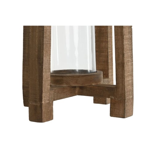 Ljusstakar Home ESPRIT Naturell Glas Mangotr 27 x 27 x 54 cm