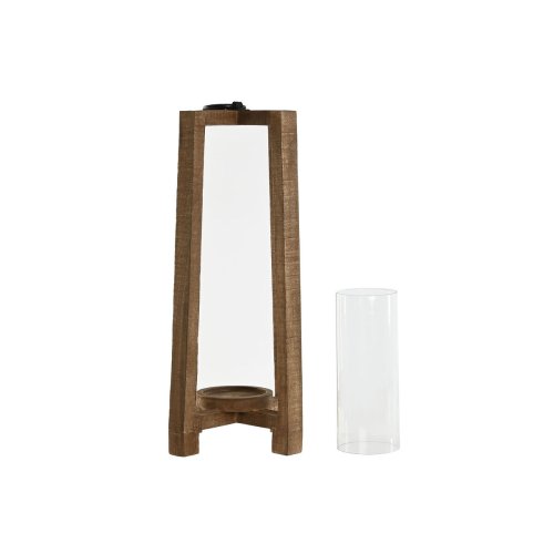 Ljusstakar Home ESPRIT Naturell Glas Mangotr 27 x 27 x 54 cm