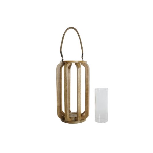 Ljusstakar Home ESPRIT Naturell Glas Mangotr