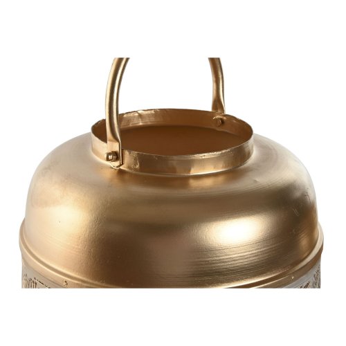 Set med ljusstakar Home ESPRIT Vit Gyllene Metall 25 x 25 x 49 c