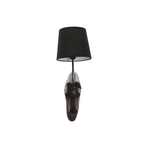 Vgglampa Home ESPRIT Svart Mrkbrun Kolonial Hst 220 V 18 x 21